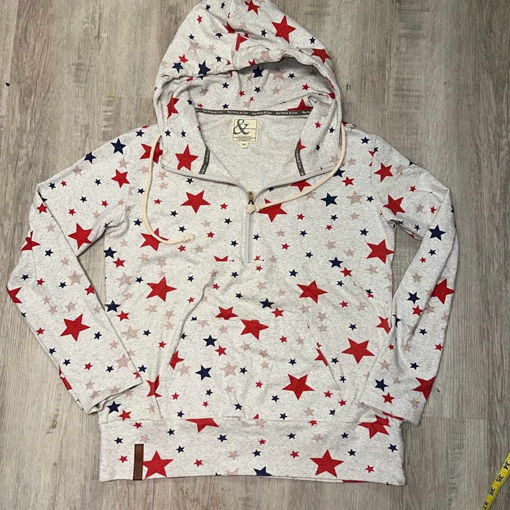 Ampersand 1/2 zip Stars Hoodie